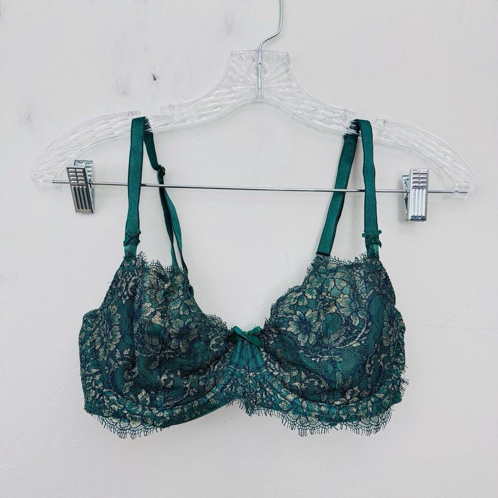 Victorias Secret Teal Dream Angels Push-up Bra Without Lining Size 34D